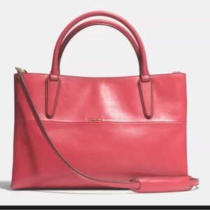 NWT Coach Borough Soft In Nappa 32291 Leather Satchel Rare With Dust Bag